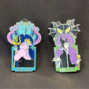 Disney Villains Enamel Pin Duo — Ursula & Maleficent